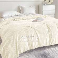 Farfallarossa Pătură din lână, pătură de flanel de 280 GSM certificat Oeko-TEX®, moale, ușoară și caldă, pentru pat, canapea, călătorii, camping - Bej - Vizualizare 8