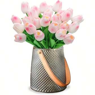 10/20 Stück Künstliche Tulpen, Echtberührung Tulpen, Künstliche Blumenstrauß für Heim Garten Büro Party Hochzeit Tischdekoration Ostern