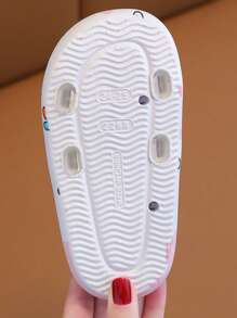 1 paire de nouvelles pantoufles imprimées lapin pour filles, semelle épaisse, antidérapante, résistante aux odeurs, pour le port intérieur, pantoufles de salle de bain silencieuses