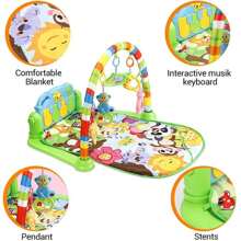Gimnasio Para Bebé Tapete Musical Juego Piano Material seguro calificado no tóxico para el bebé sin olor - Agua verde azul - Ver 3