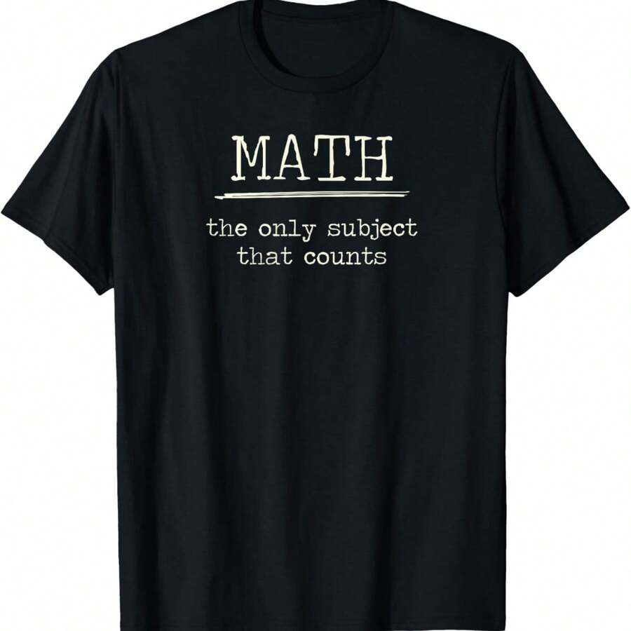 Math The Only Subject That Counts Math Pun T-Shirt - màu đen - Xem 1