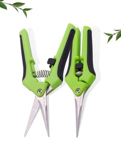 1pc Stainless Steel Garden/Plant Pruning Shears, Gardening Tool For Cutting Potted Plants And Grapes