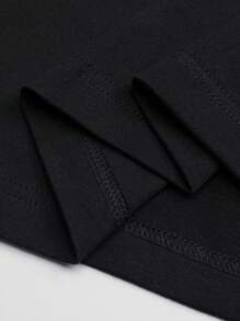 OVDY 1 件男士手工拉丝丝网印花拉链半开领户外高街短袖