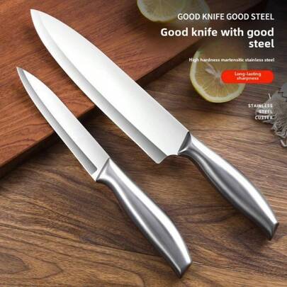 Juego de cuchillos de chef de acero inoxidable, cuchillos de cortar, cuchillos de cocina, súper afilados, cuchillos de acero completo para vegetales/frutas para uso doméstico