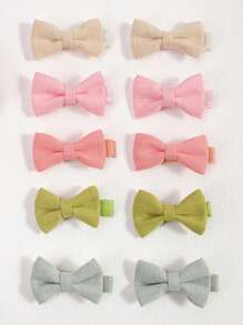 10/20pcs Baby Hair Clips Fully Lined 2 Inch Bows And Linen Baby Hair Bows Hair Clips For Baby Girls Infants Toddlers And Kids Pink Series