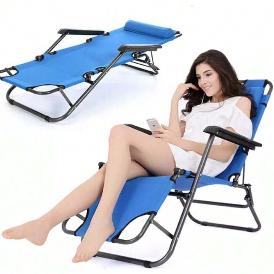 Cama plegable portátil para camping - Catre y silla de gravedad cero militar para dormir cómodamente al aire libre en EE. UU. - Por defecto - Ver 1