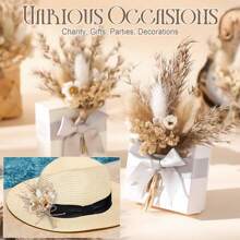 6pcs Mini Bouquets Real Dried Flowers, Immortal Flowers Wedding Favor Gifts, Office Desk, Living Room, Bedroom Decor Birthday Graduation