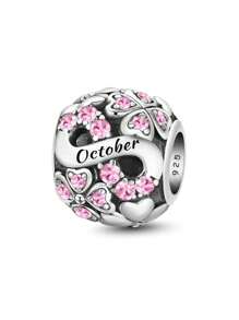 1 pieza de cuentas de trébol con piedras preciosas del zodiaco para hacer pulseras y brazaletes de mujer - Accesorio de joyería para hacer manualidades y combinar con atuendos diarios para chicas
