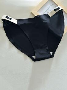 7pcs/Pack Women Cute Printed Ice Silk Breathable Hipster Panties, Student & Teen Girls Underwear