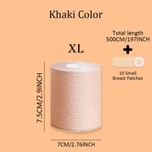 5M/Roll Invisible Push Up Breast Lift Boob Tape,Breathable Elastic Fabric Breast Lift Tape Self-Adhesive Push Up Nipple Cover,Women Boob Tape Bras Strapless Pad Sticker