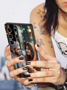 1pc Customized Photo & Signature Shockproof Black Phone Case For S25 Ultra/S25 Plus/S25/S24 Ultra, 11/11 Pro/11 Pro Max/12/12 Pro/12 Mini/12 Pro Max/13/13 Pro/13 Pro Max/13 Mini/14/14 Plus/14 Pro/14 Pro Max/15/15 Plus/15 Pro/15 Pro Max/16/16 Plus/16 Pro/16 Pro Max 16E, Android Phones,Season Picks,2025phonecase - Black - View 3