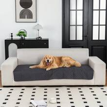 1 件宠物沙发毯，超声波宠物沙发垫，防尘防滑底部，适合 1-4 人座沙发 - 深灰色 - 查看 4