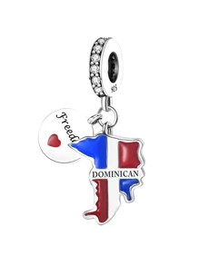 1 Pc 925 Sterling SilverDONIMICAN MAP CHARM Pendant Beads Pendant Ball Suitable For Bracelets DIY Women's Jewelry - Silver - View 4