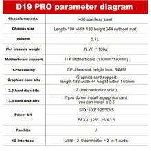 Mini-ITX PC Gaming Case Chassis Tower Small Form Factor Black With Riser Cable