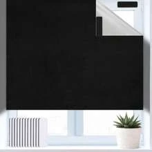 Portable Blackout Blinds, 150 * 200CM Blackout Material Temporary Blackout Blinds Stick On Window No Drill Blackout Blinds With Self Adhesive Fasteners For Nursery Bedroom And Travel