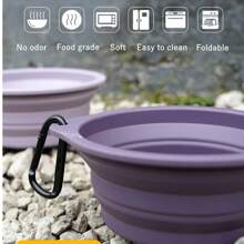 Bols pliables en silicone pour chien et chat, bol double pour animaux de compagnie pliable, gamelle d'eau et de nourriture pour chat adaptée pour la marche, la randonnée et le camping
