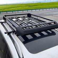 Car Roof Rack Lockable Roof Rails Luggage Rack For Cars With Roof Rails, Streamlined Roof Rack For Vacation And Luggage Transportation - Black - View 10