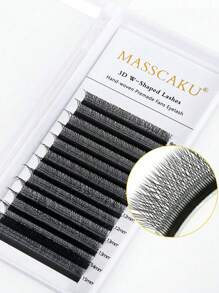 Extensiones de pestañas negras mate premium, extensiones de pestañas prefanadas gruesas, pestañas de trébol de cuatro hojas, naturales y suaves, ligeras, extensiones de pestañas completas, herramientas de maquillaje, grupos de pestañas 3D, grupos de pestañas, pestañas individuales, pestañas postizas - Negro - Ver 4