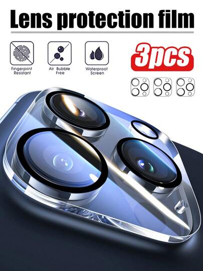 3pcs/Set Phone Lens Protector, Waterproof, Easy To Install, , Anti-Drop, Compatible With Apple Series 11, 12, 13, 14, 15, 16