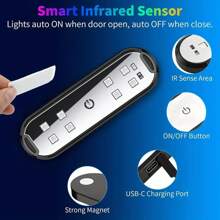 2 件 LED 车门灯套装 - USB 可充电，运动传感器内饰和车身底部装饰灯车门警告灯，适合汽车爱好者 - 增强车内氛围 - 送给车主的完美礼物