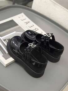 Fashionable Hook And Loop Double Heart Girls Princess Shoes, Lightweight & Versatile