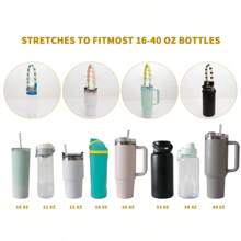 Lingdeer 水瓶手柄，带 Macrame 花朵水瓶吊带挂绳，带背带，适合大多数 8-40 盎司，兼容 杯配件水瓶带，适用于 8 盎司至 40 盎司水瓶，带手柄的水杯，兼容杯子配件（不配备水杯，仅配备水杯带），母亲节礼物，返校用品