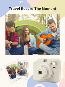 Popoto Instant Camera Gift Set, Captures Colorful Photos In 1 Minute, Compatible With Mini11/12 Film, Ideal Birthday, Holiday, Party, Outdoor, Wedding Gift For Him/Her (Batteries And Film Not Included) - 白色相機套裝 - 查看 10