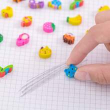 50-200片迷你卡通橡皮擦学生易擦可爱小橡皮擦适用于铅笔字迹晕染200+款随机发货学生橡皮 - 彩色 - 查看 9