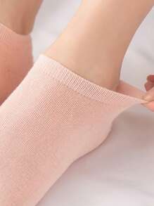 10 Pairs Women Solid Color Minimalist Short Socks
