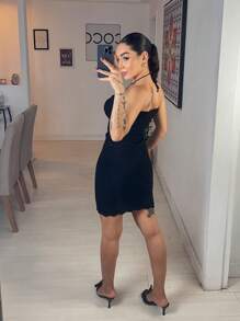 Strapless Dress - Black - View 3