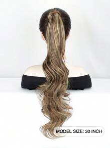 Extensions de queue de cheval flexibles à enrouler. Extensions de cheveux queue de cheval bouclée 30 pouces de long. Extensions de cheveux ondulés pour queue de cheval. Accessoires capillaires synthétiques pour une utilisation quotidienne pour femmes