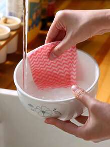 80Pcs Kitchen Paper Slouchy Household Paper Towel Special Kitchen Paper, Household Cleaning Supplies Dry And Wet Use Disposable Dishcloth, For Outdoor Camping Hiking, (Random Style Color Pattern)