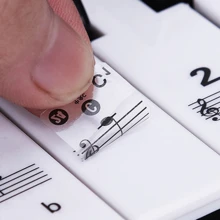 88/61/54 Keys Piano Stickers, Universal Piano Keyboard Stickers With Treble Clef And Notes, Learning Tool For Piano/Keyboard