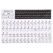 88/61/54 Keys Piano Stickers, Universal Piano Keyboard Stickers With Treble Clef And Notes, Learning Tool For Piano/Keyboard
