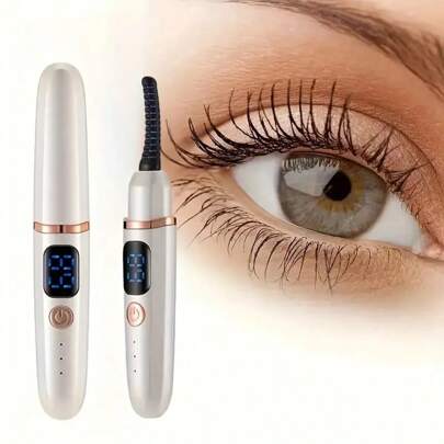 New Electric Eyelash Curler, Heated Eyelash Curling Tool With 3 Temperature Settings, 300mAh Large Capacity Battery For 15s Fast Heating And Long-Lasting Curling, With Battery Indicator Light, Great Gift For Women