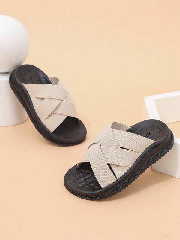 Children's Fashion Elastic Band Slip-On Slippers, Comfortable Elastic Children Student Slippers