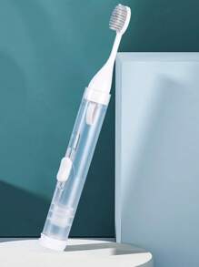 1 Set 3-In-1 Portable Travel Toothbrush With Travel Case, Ultra Soft Bristles, And Built-In Refillable Toothpaste Tube, Essential Travel Accessory - Multicolor - View 14