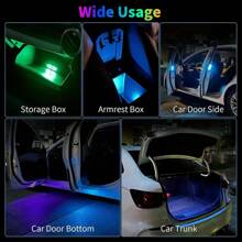 2 件 LED 车门灯套装 - USB 可充电，运动传感器内饰和车身底部装饰灯车门警告灯，适合汽车爱好者 - 增强车内氛围 - 送给车主的完美礼物