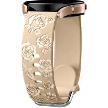 亮面花卉雕刻錶帶，適用 Galaxy Watch 7/6/5/4 (40mm/44mm)、5 Pro、6 Classic (47mm)、Watch 4 Classic 與 Active 2；20mm 柔軟可愛矽膠運動錶帶，相容三星手錶，女款 - Watch 4/5/6/7-20mm - 查看 13