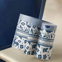 1 Roll Of 128pcs Retro Blue Trash Bags, High Capacity Recycling Bags, Suitable For Living Room, Bedroom, Bathroom, Kitchen, Office, Durable High Capacity, Great For Easter, Christmas, Halloween Gifts, Hair, Bathroom Accessories, Bathroom Cleaning, Home Accessories, Camping, Dog Bags, Face Razors, Eyebrow, Bedroom, Dog, Bottle Brush, Cleaning, Puppy, Keep Game Gloves, Kitchen, Puppy, Keep Game Gloves - Multicolor - View 8