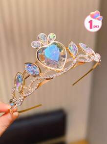 1/2/3 Pieces Of Multi-Color Heart-Shaped High-End Party Crown Headbands, The Best Gift For Oneself And Others, Suitable For Birthday Parties And Daily Travel