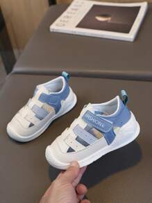 1 Pair Baby Toddler Soft Bottom Non-Slip Mesh Breathable Shoes, Boys, Summer - Blue - View 2