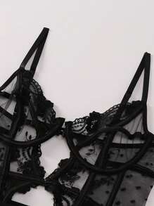 Lencería sexy para damas, telas bordadas, pijamas, pantalones de muñeca, lencería de peluche, una pieza