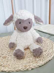 Brinquedo de Pelúcia Cordeiro Fofo de 22cm/8,7 polegadas, Animais de Pelúcia Ovelha, Bonecos de Pelúcia Fofos - Poliéster Macio, Multicolorido, Perfeito para Almofada de Sofá e Decoração do Lar, Presente Ideal para Crianças em Aniversários, Halloween, Natal - Multicolorido - Visão 6