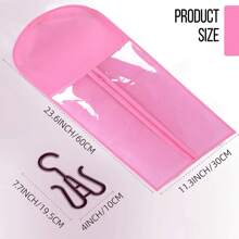 3 piezas Bolsas de almacenamiento para pelucas con percha, soporte para pelucas para múltiples pelucas, soporte portátil para extensiones de cabello a prueba de polvo, accesorios para pelucas y extensiones de cabello