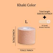 5M/Roll Invisible Push Up Breast Lift Boob Tape,Breathable Elastic Fabric Breast Lift Tape Self-Adhesive Push Up Nipple Cover,Women Boob Tape Bras Strapless Pad Sticker