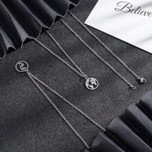 MAGICALCUTDIE 20pcs 17.7in Stainless Steel Necklace Cable Chains With Lobster Claw Clasps Stainless Steel Color Necklace Chain For Men Women Jewelry Chain Making