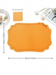 8/12pcs Hotel Restaurant Placemats/Coasters Set, High-End Table Mats, Multi-Color Heat-Resistant Pads, Protect Tabletop, Suitable For Wedding, Party, Home Kitchen Dining, Holiday Decoration