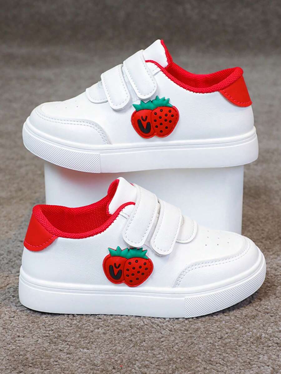 儿童春季新款熊猫图案运动鞋，幼儿男童/女童步行鞋 - 紅色 - 查看 1