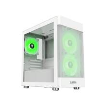 Sama ARGB-Q5-W White USB3.0 Tempered Glass Micro ATX Tower Gaming Computer Case - 1 - View 7